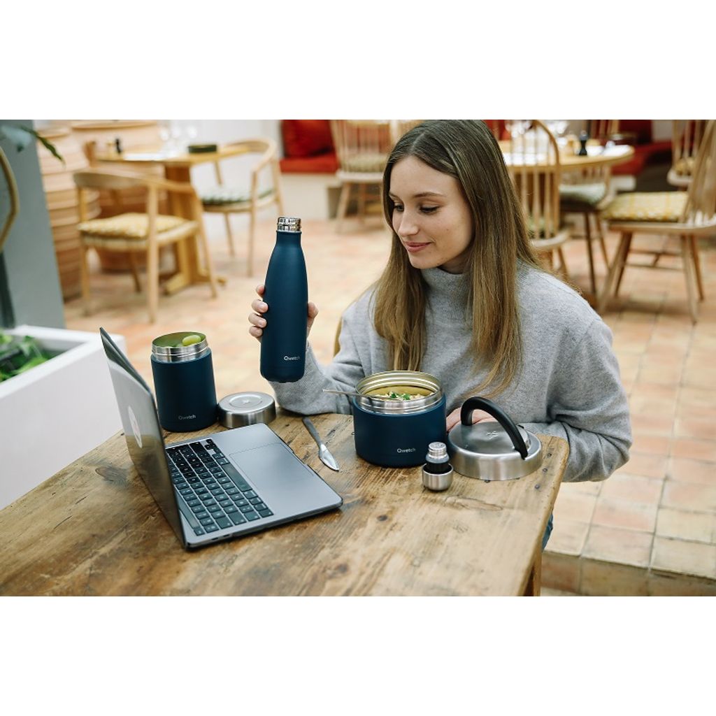 Lunchbox isotherme active granite bleu 650ml - Visuel 0