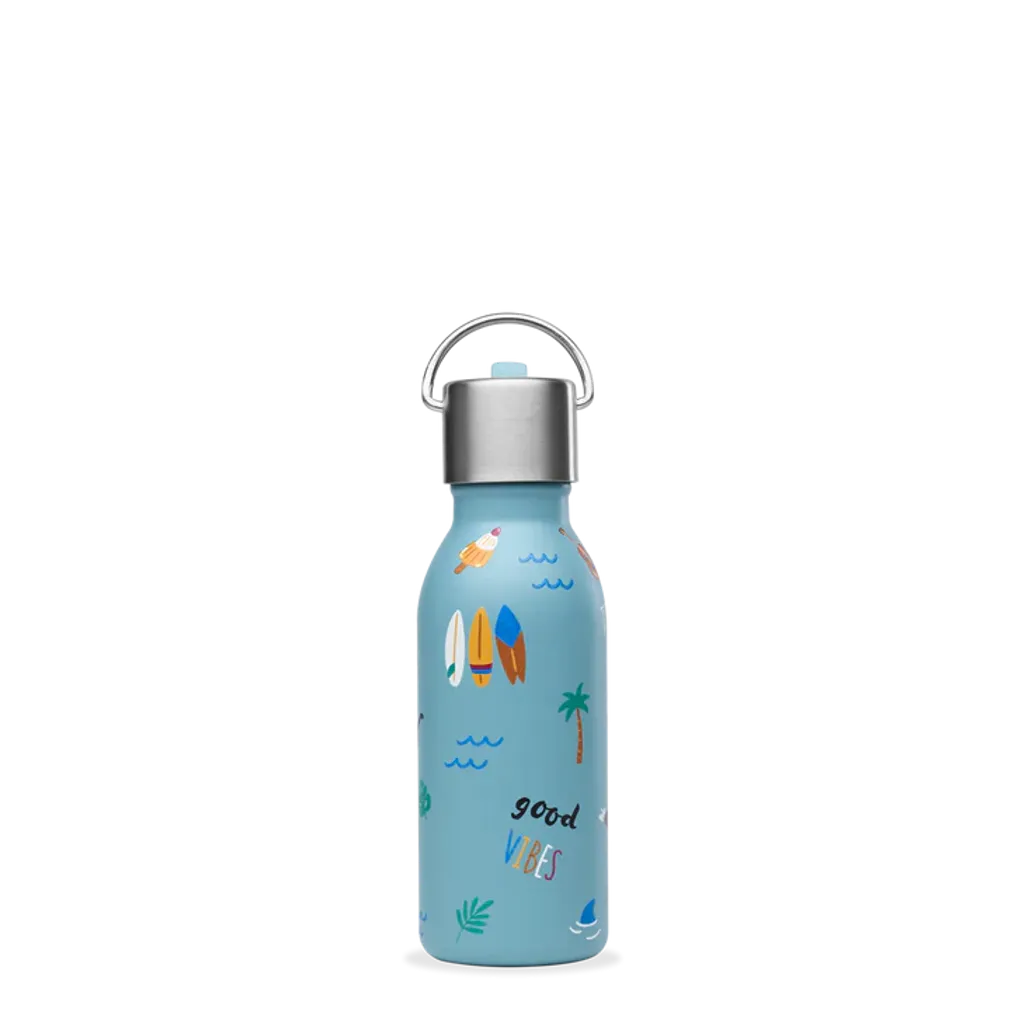 Bouteille isotherme enfant Honolulu Bleu bouchon pipette 350 ml - Visuel 0