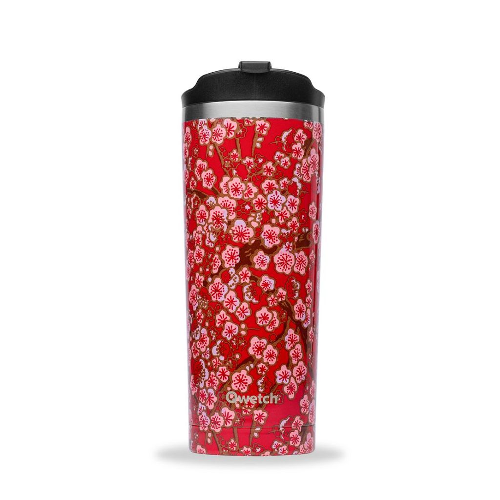 Travel Mug Flowers Rouge 470 ML - Visuel 0