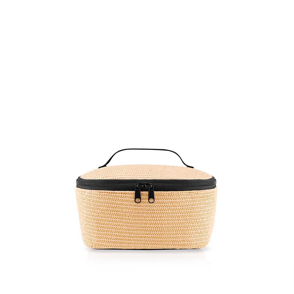 Sac isotherme S pocket raffia noir - Visuel 0