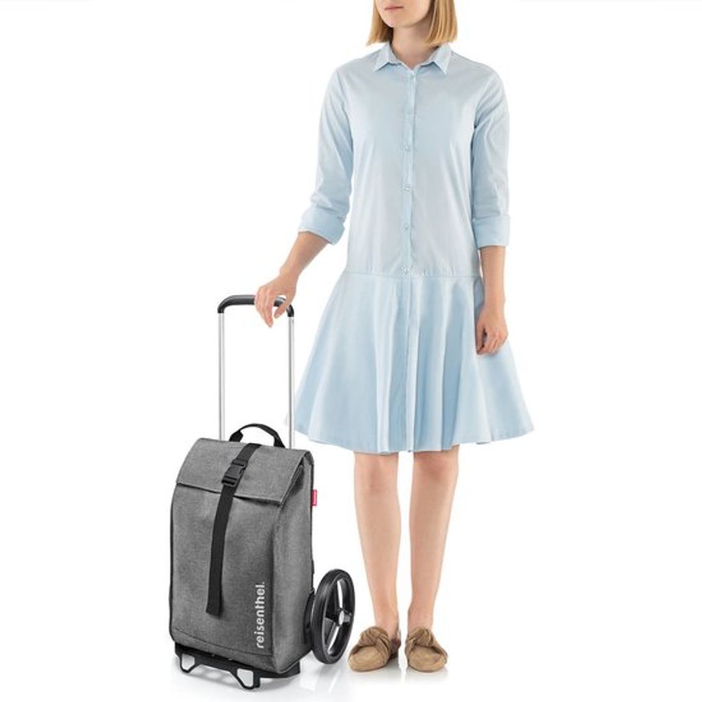 Chariot de courses Citycruiser gris chiné - Visuel 4