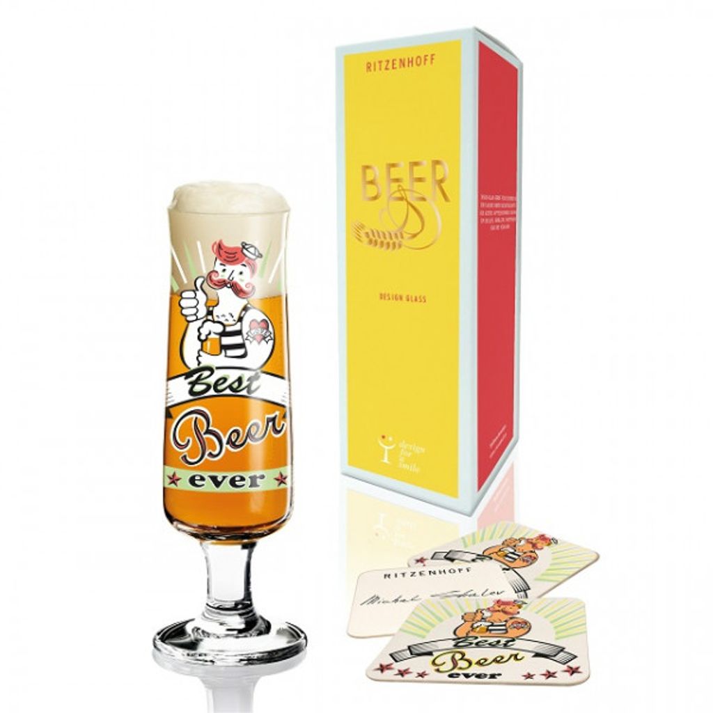Coffret verre à bière Tulipe "Beer" Smichal Shalev - Visuel 1