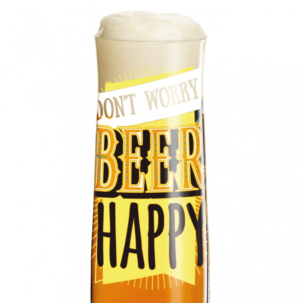 Verre à bière Tulipe "Beer" Don't worry, beer happy - Visuel 2