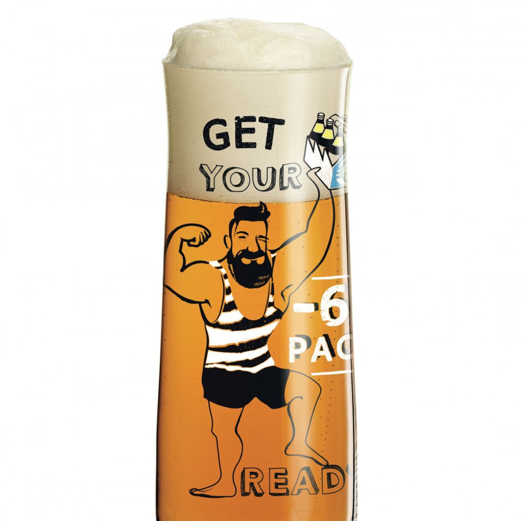 Verre à bière Tulipe "Beer" Hipster - Visuel 2