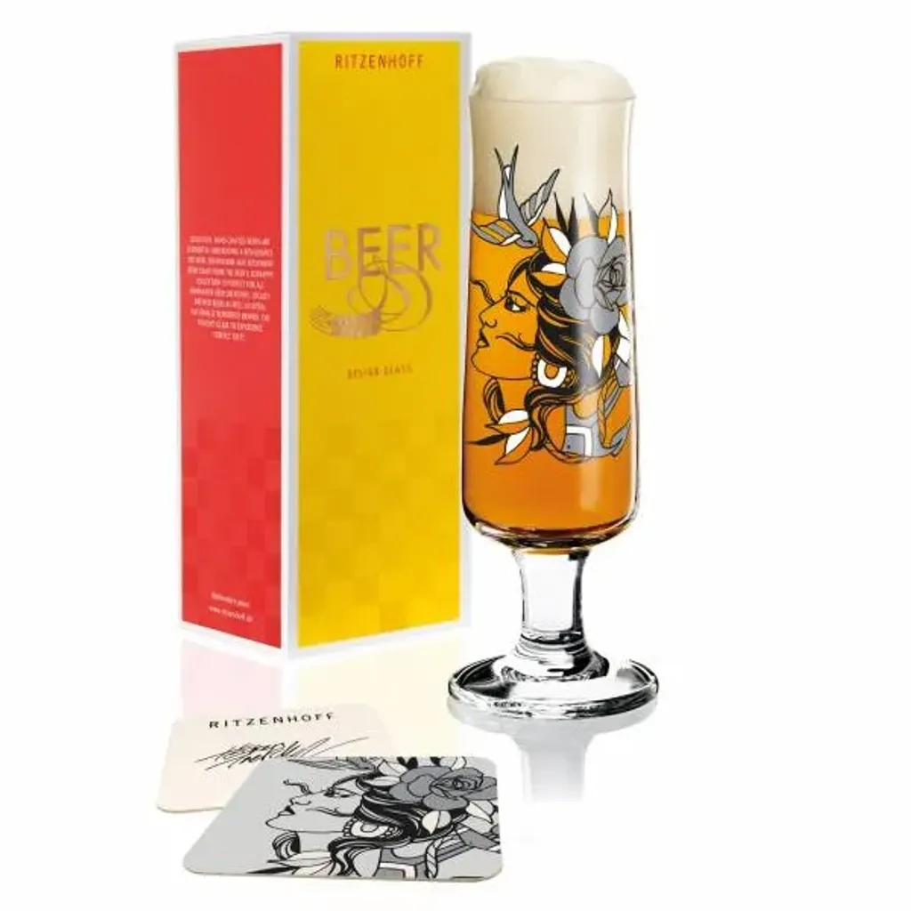 Verre à bière Tulipe "Beer" Femme marin - Visuel 1