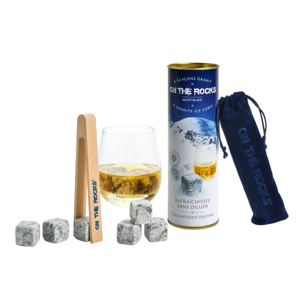 Coffret 6 pierres à Whisky et spiritueux en granit du Mont-Blanc - Visuel 2