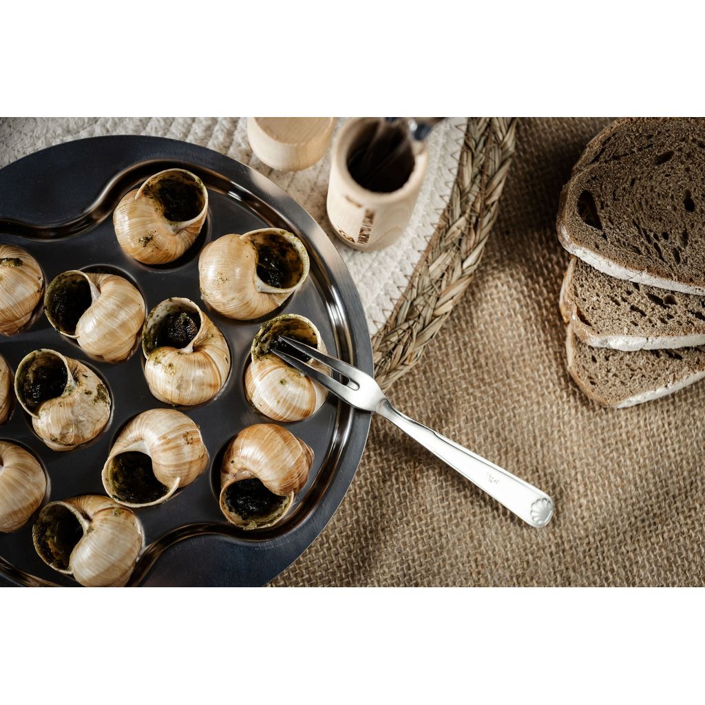 Plat à escargots en inox - 12 empreintes - Visuel 2