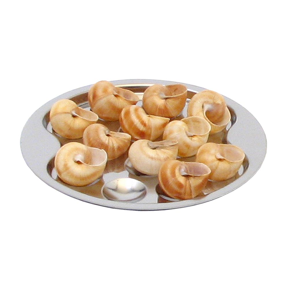 Plat à escargots en inox - 12 empreintes - Visuel 1