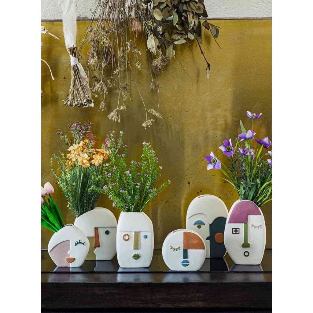 Vase visage en porcelaine Miaddo H 14cm RITUALI DOMESTICI Ambiance