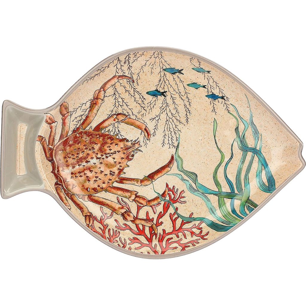 Plat poisson en mélamine Sealife 33 x 23cm - Visuel 0