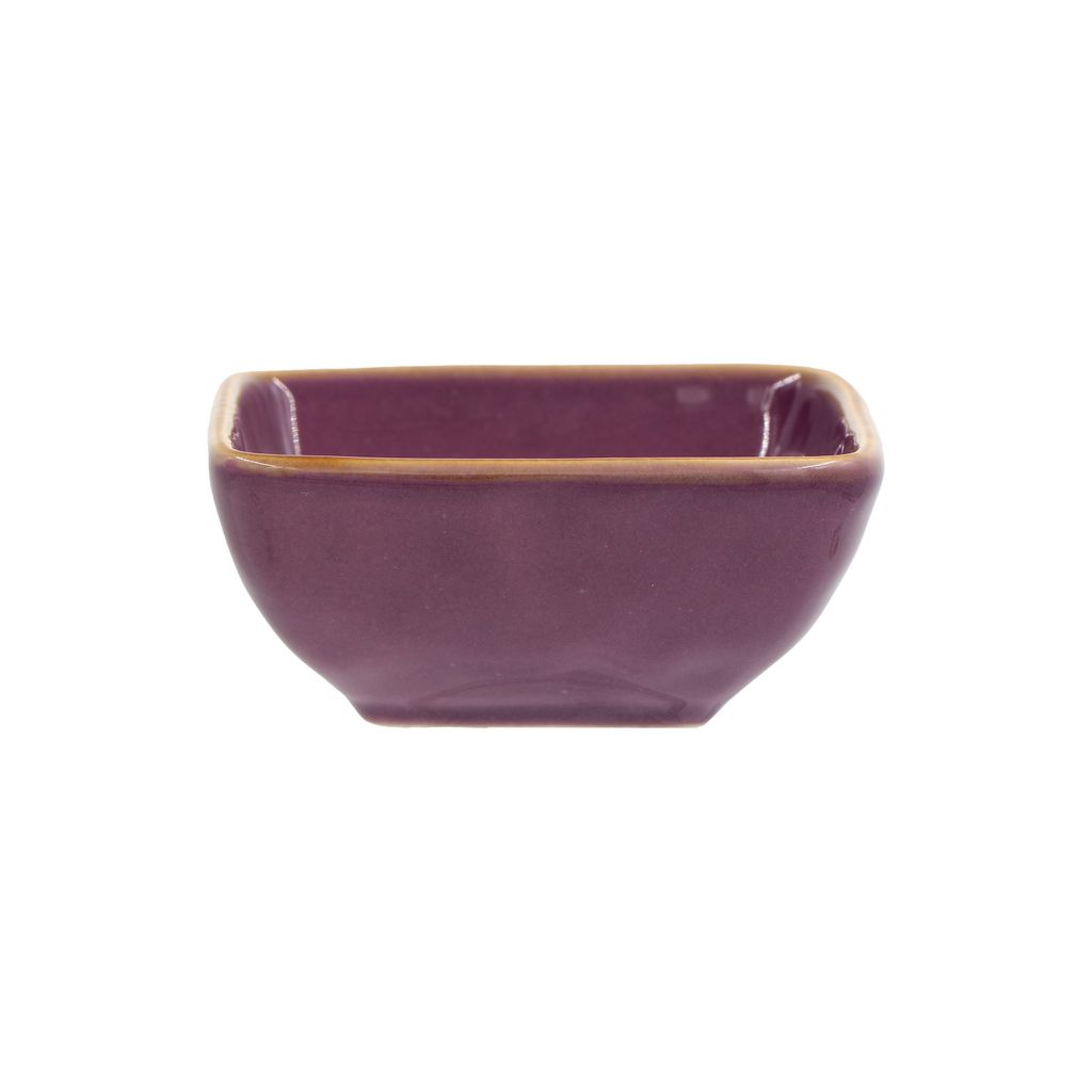 Bol carré Concerto aubergine 8cm - Visuel 0