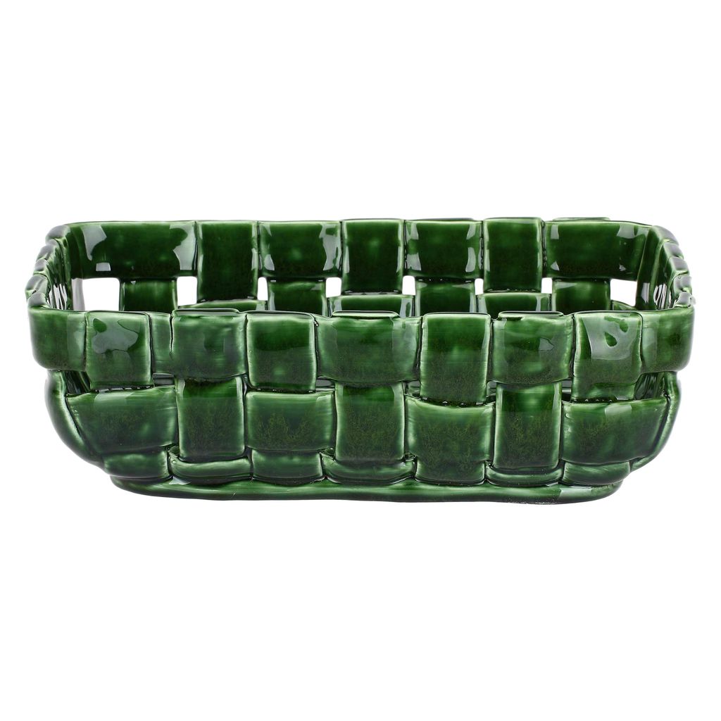Centre de table rectangulaire Intrecciata vert - Visuel 0