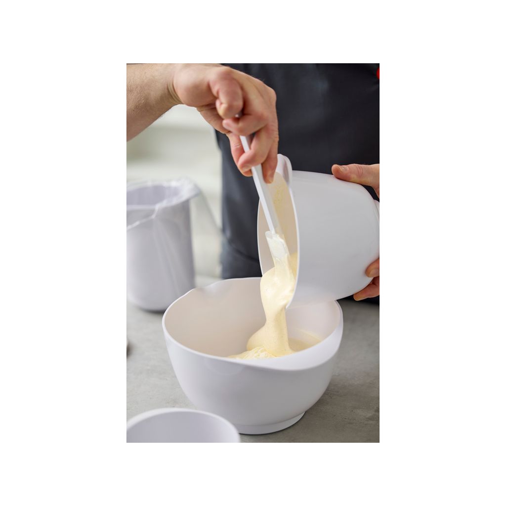 Bol à mixer Margrethe avec bec verseur, en Durostima, Blanc, 3 L - Visuel 1