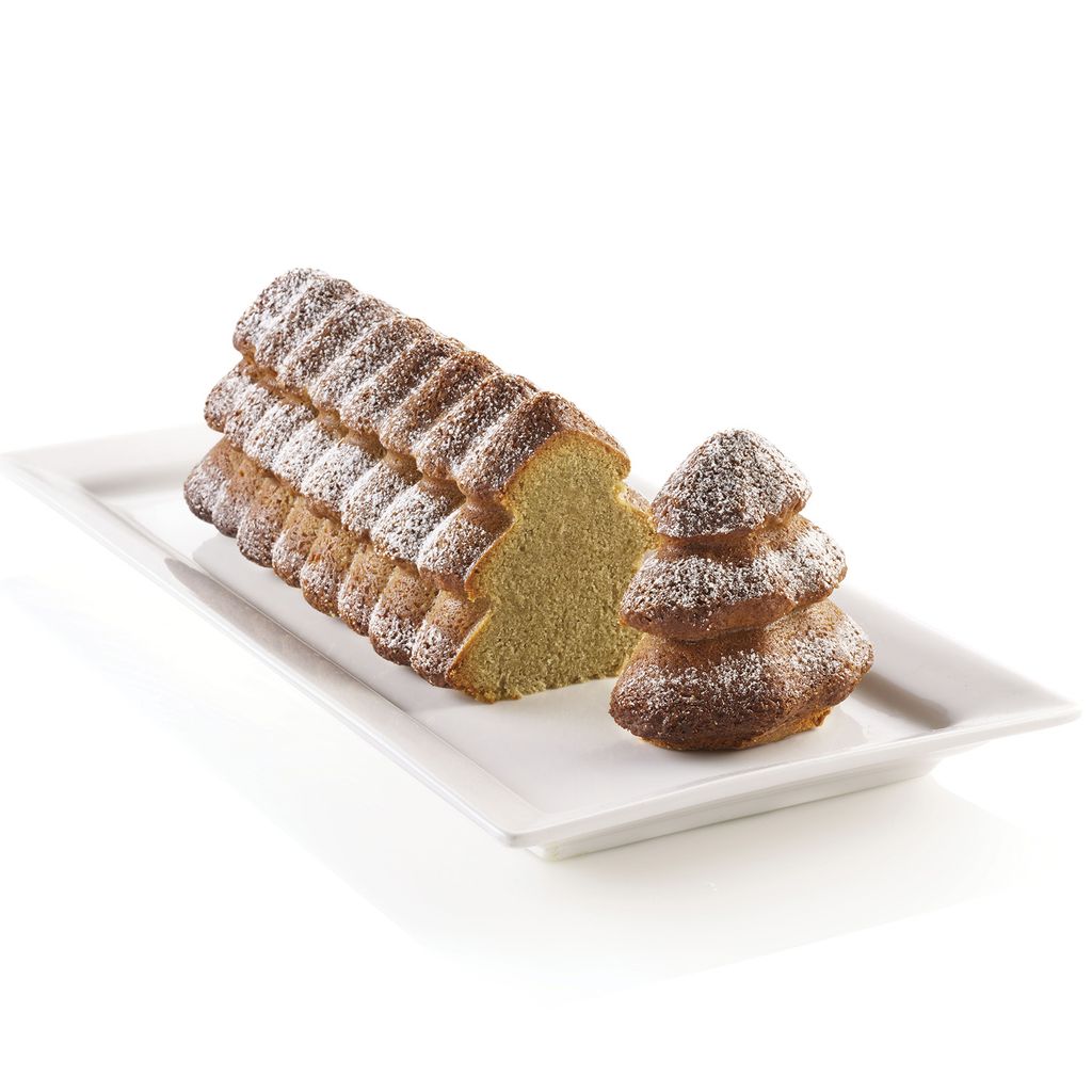 Moule 3D bûche sapin en silicone - Visuel 3