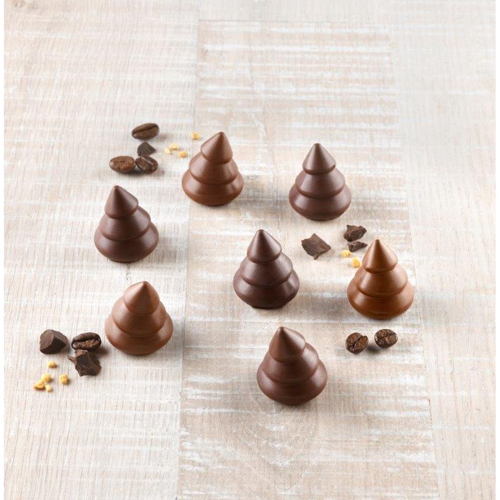 Moule silicone à choco sapins - Visuel 2