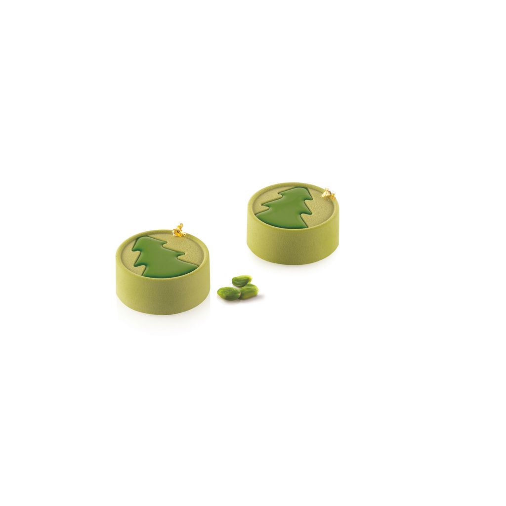 Mini moule rond sapin en silicone - Visuel 0