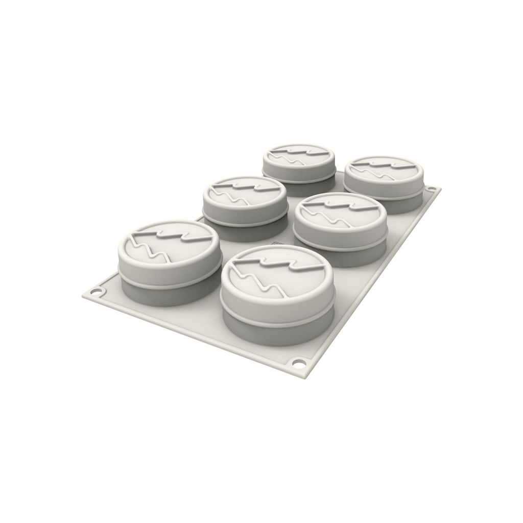 Mini moule rond sapin en silicone - Visuel 1