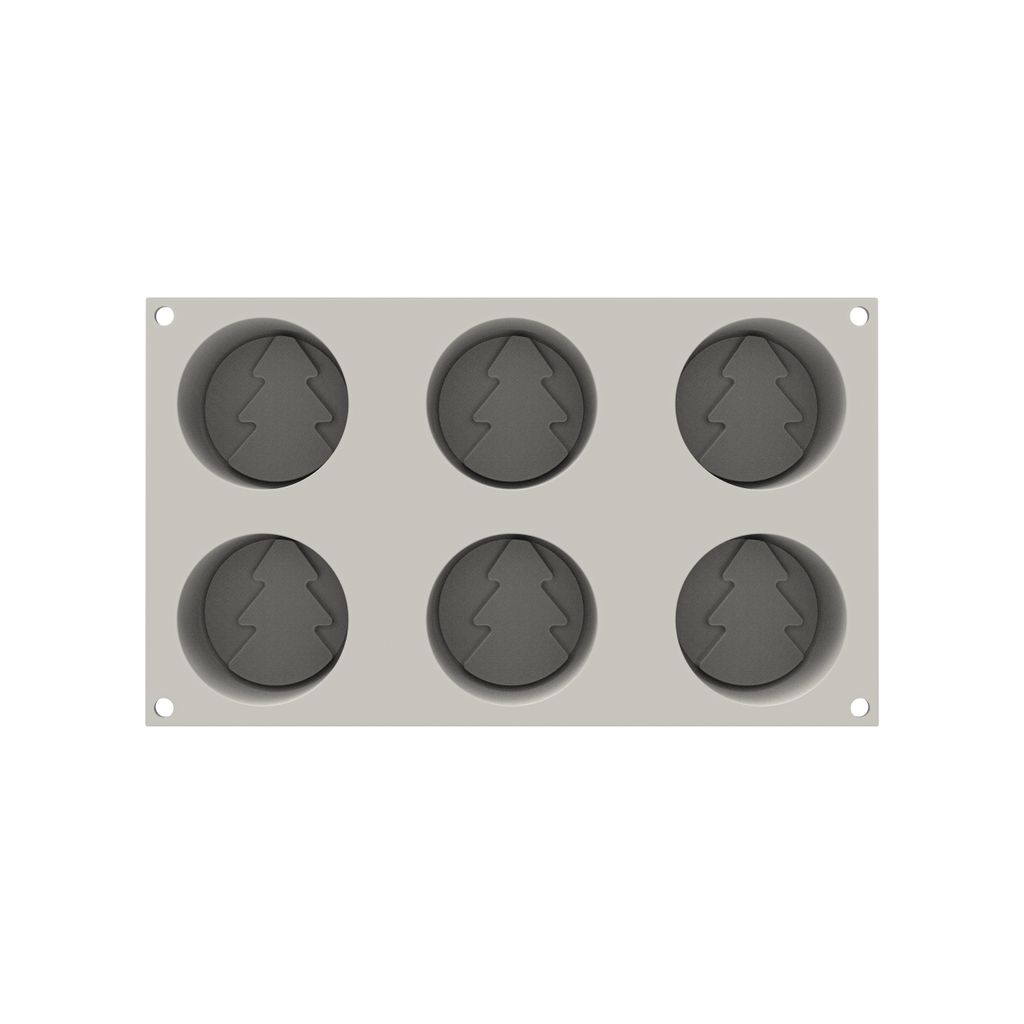 Mini moule rond sapin en silicone - Visuel 4