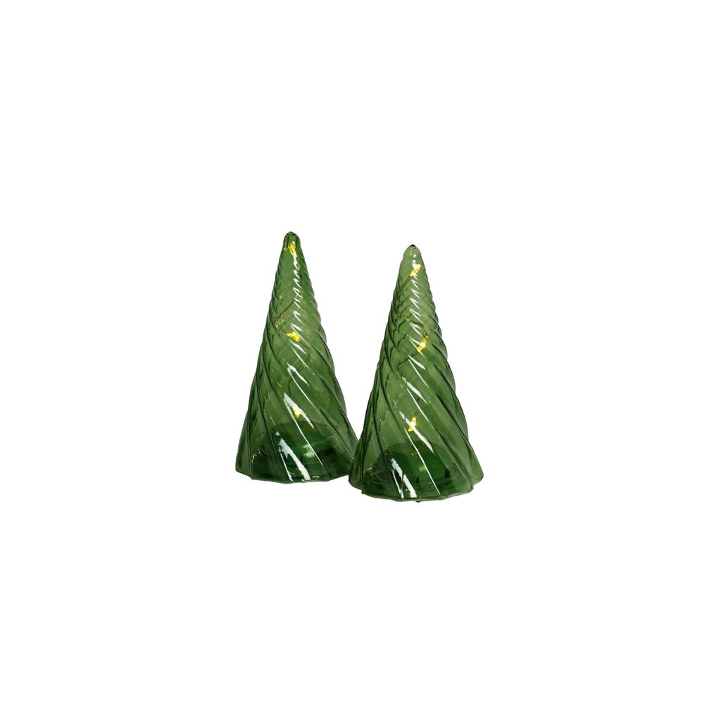 Sapin lumineux vert lot de 2 - Visuel 1