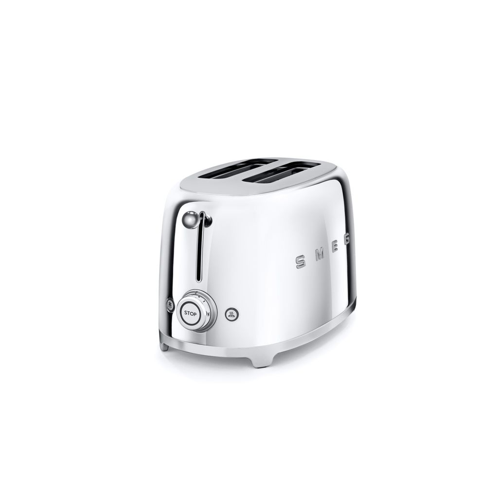 Grille-pain toaster 2 tranches chrome