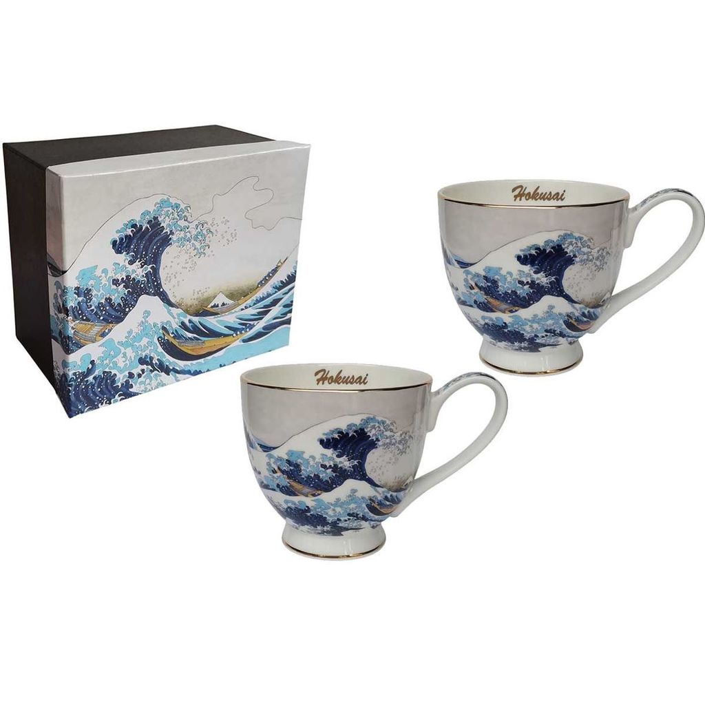 Coffret 2 tasses Déjeuner Hokusai 50 cl - Visuel 0