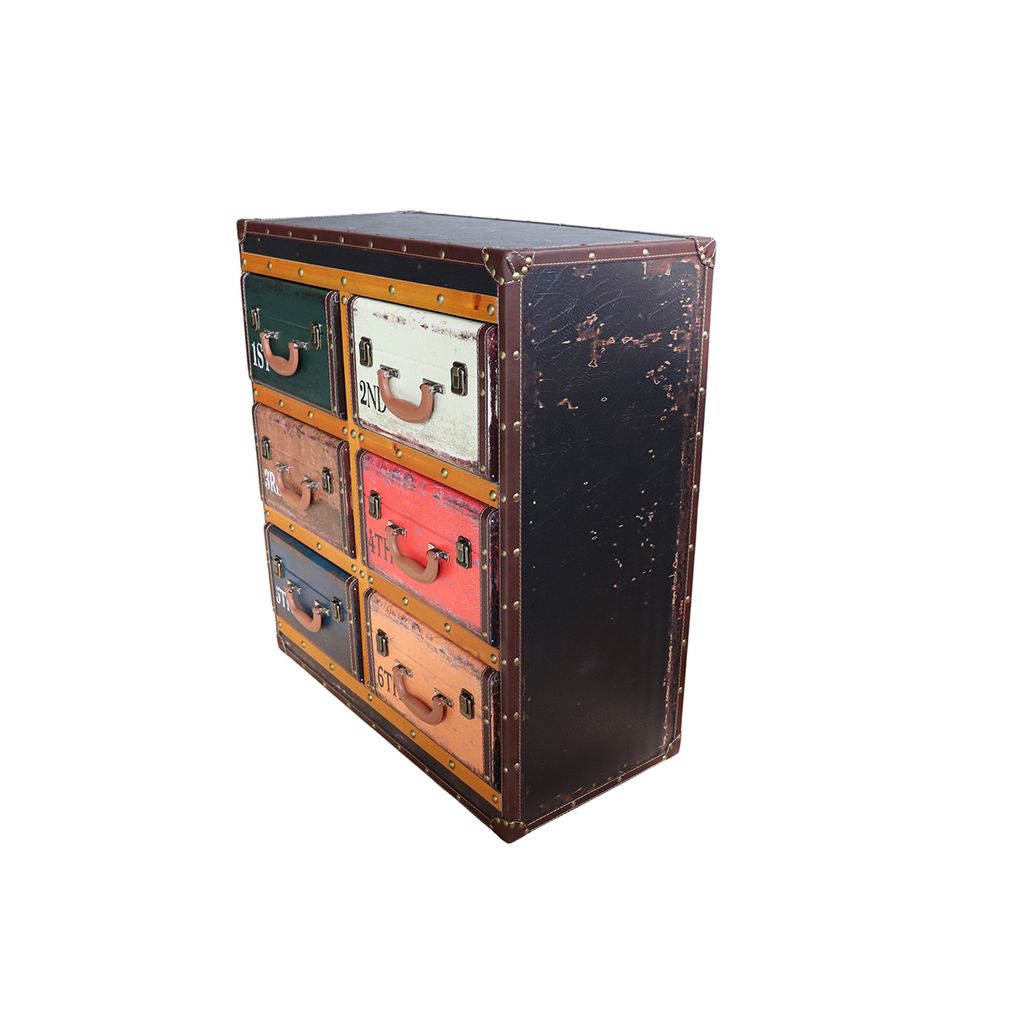 Meuble console double 6 tiroirs - Visuel 1