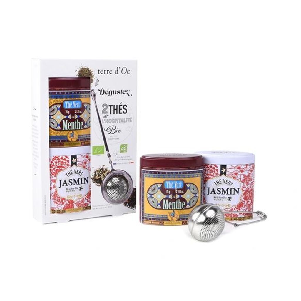 Coffret 2 thés et cuillère "boule" à thé - Visuel 0