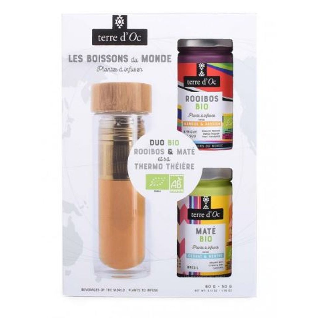Duo bio Rooibos & Maté et sa thermo théière - Visuel 0