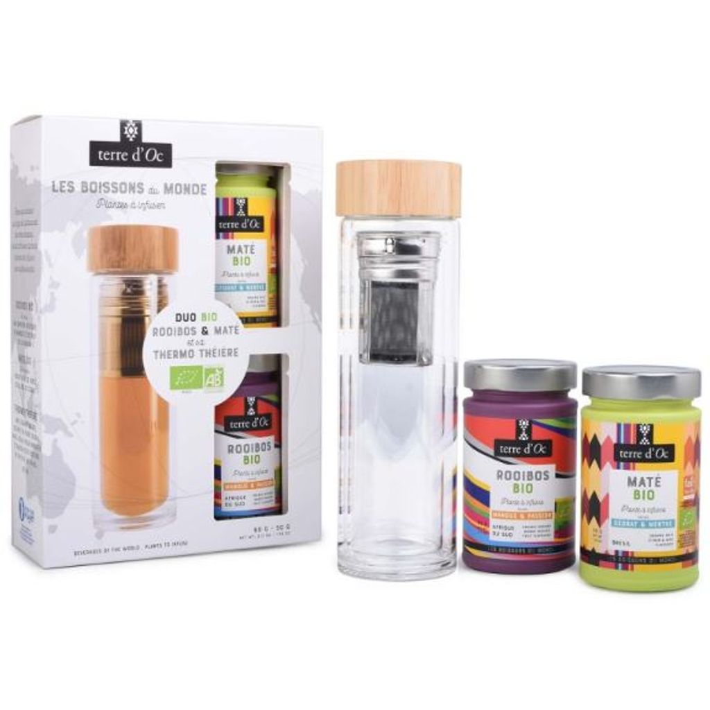 Duo bio Rooibos & Maté et sa thermo théière - Visuel 1