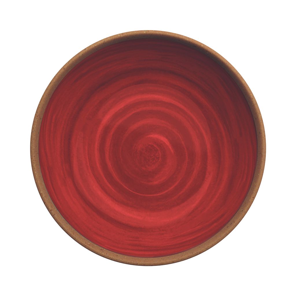 Assiette creuse NATURAL rougee 20 cm - Visuel 0