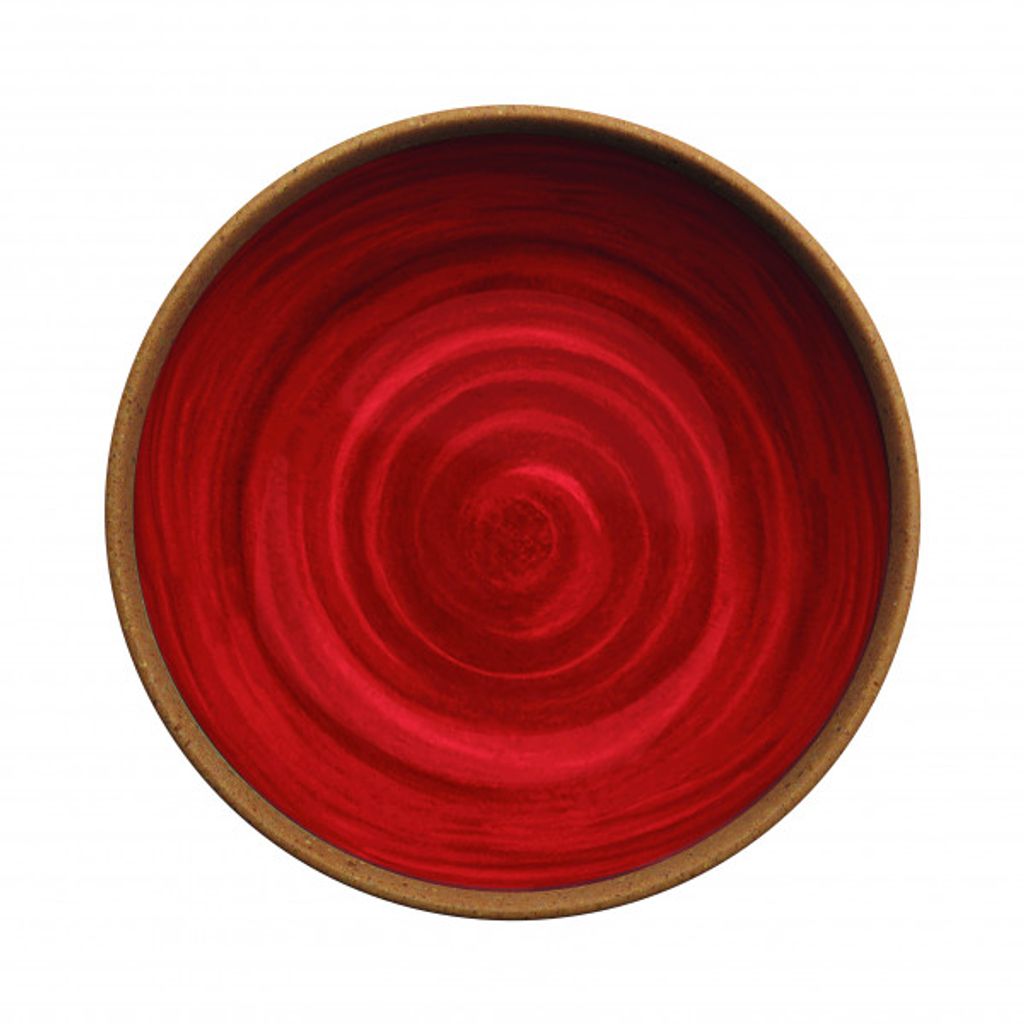 Assiette creuse NATURAL rougee 20 cm - Visuel 1