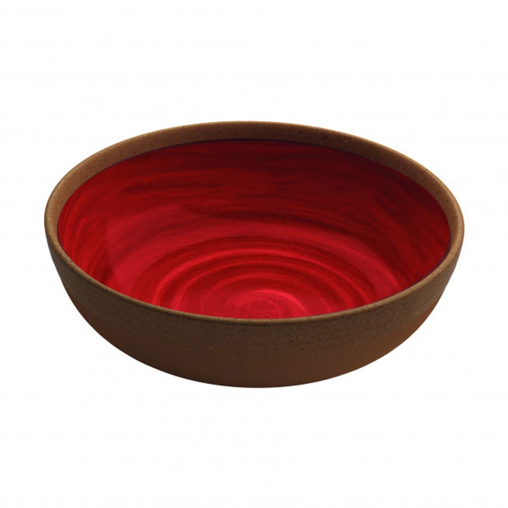 Assiette creuse NATURAL rougee 20 cm - Visuel 2
