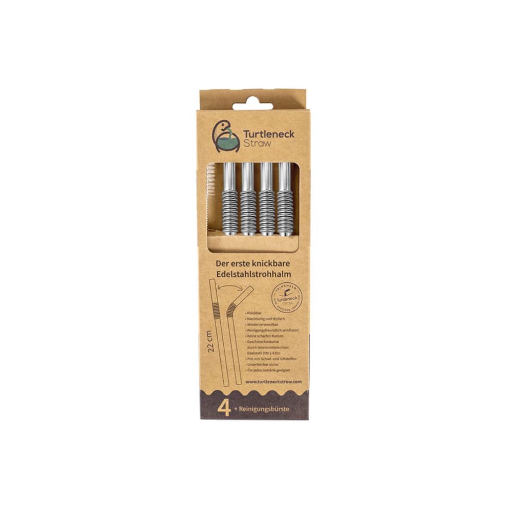 Lot de 4 pailles flexibles Turtleneck® Straw - Visuel 2
