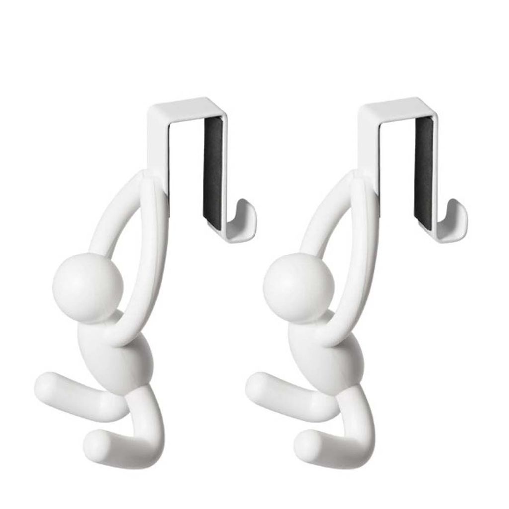 Set de 2 patères buddy blanches - Visuel 0