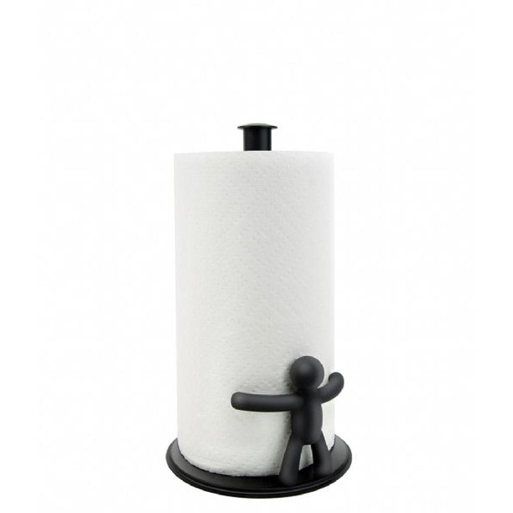Porte essuie-tout buddy noir 15 cm - Visuel 1
