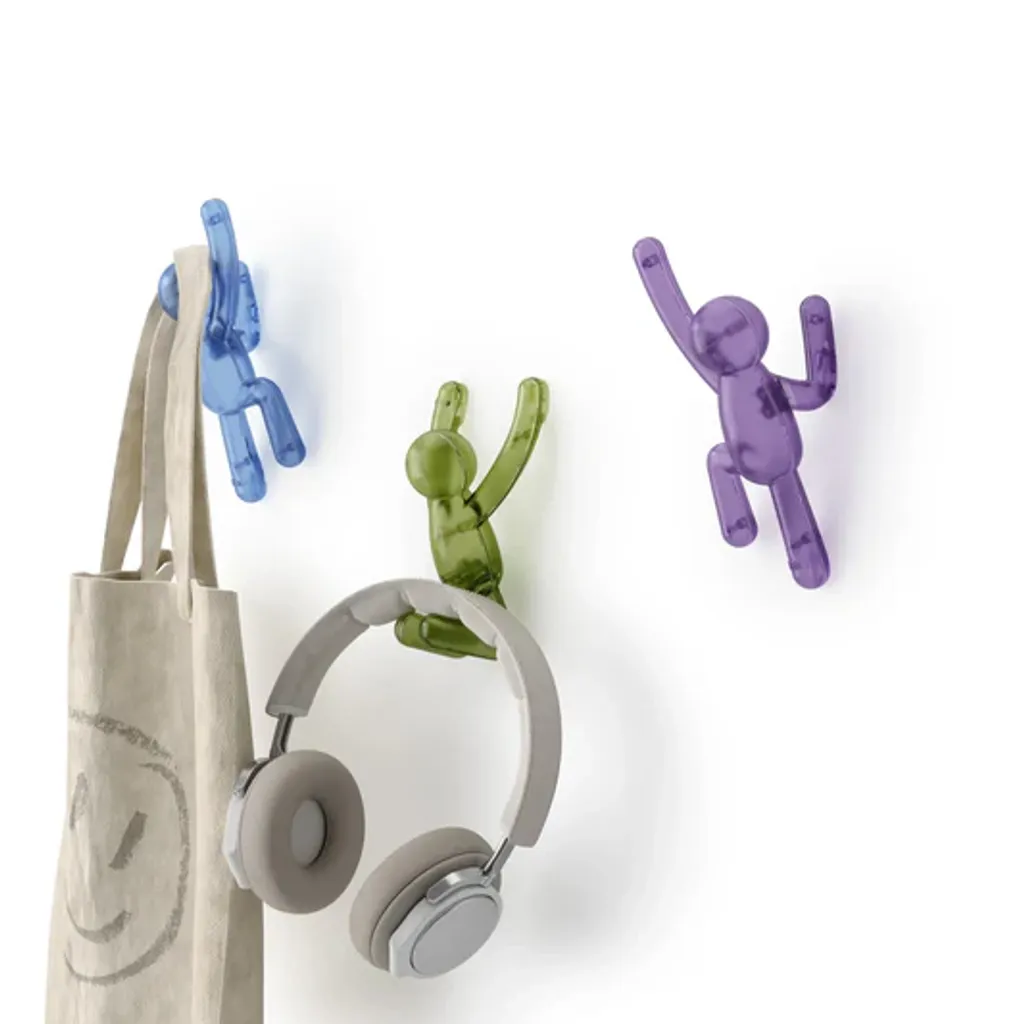 Lot de 3 patères BUDDY coloris assortis - Visuel 0