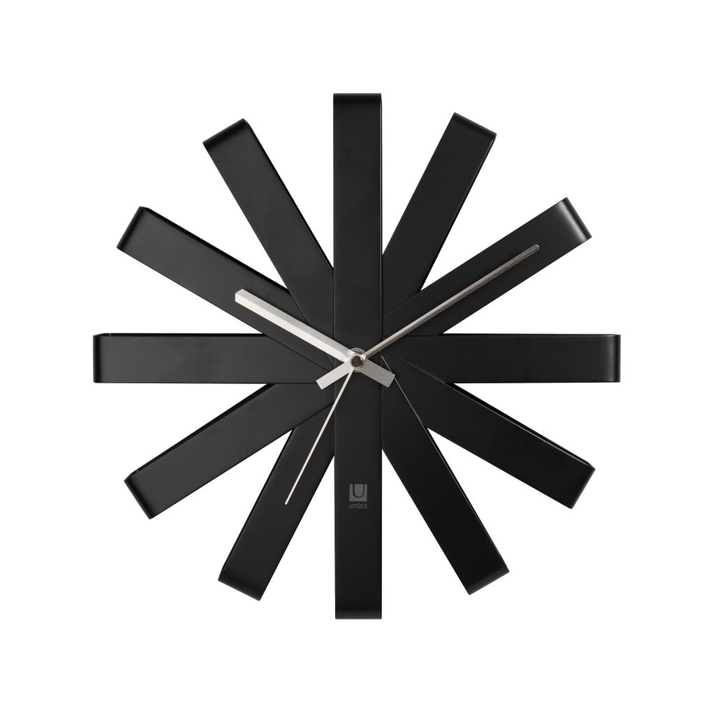 Horloge Ribbon Noir 30 cm