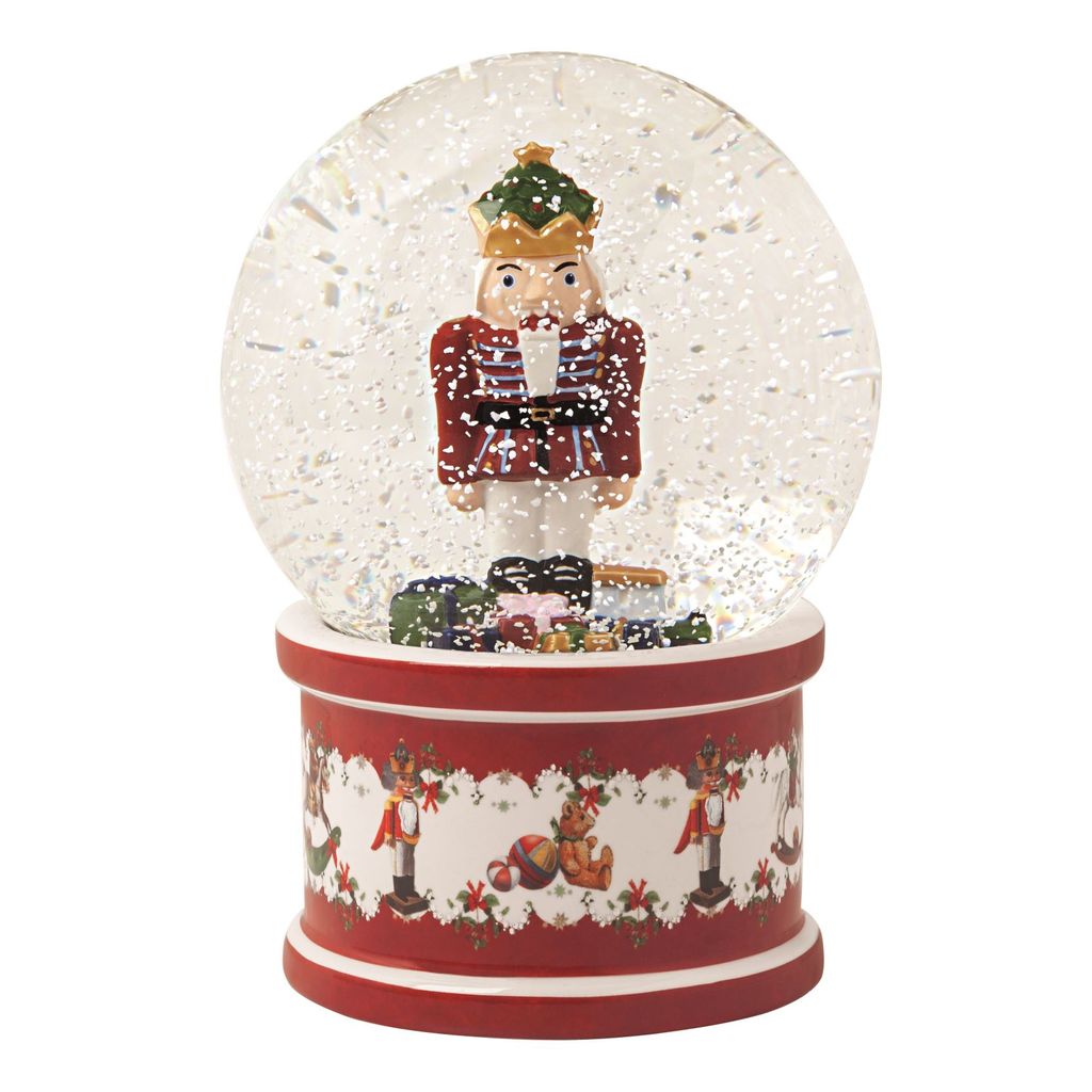 Boule à Neige Musicale Casse-Noisette De Noël - 10x10x18 Cm, éclairée, Musique, Soldats 3D, Résine Et Verre - 3