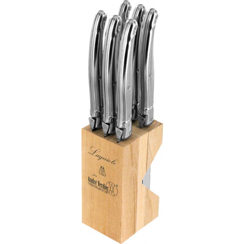 Bloc 6 couteaux à steak Laguiole inox - Visuel 0