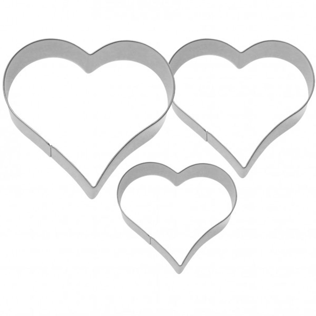 Emporte-pièce grand coeur - set de 3 pièces - Visuel 1