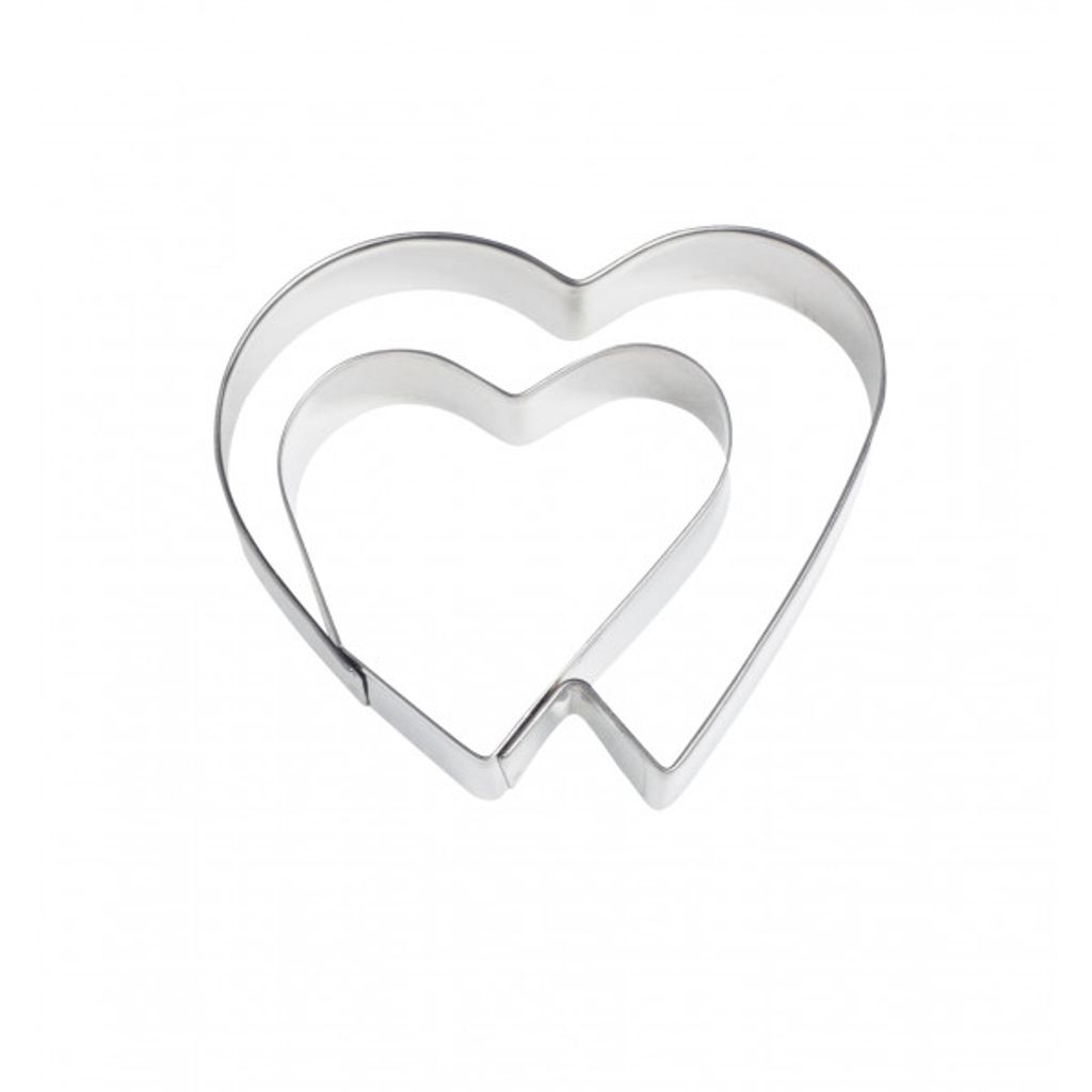 Emporte-pièce Double Cœur 6,5 cm - Visuel 1
