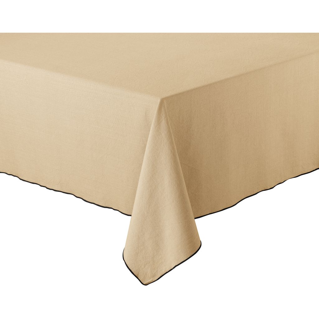 Nappe en coton recyclé Grace 140 x 140 Camel - Visuel 0