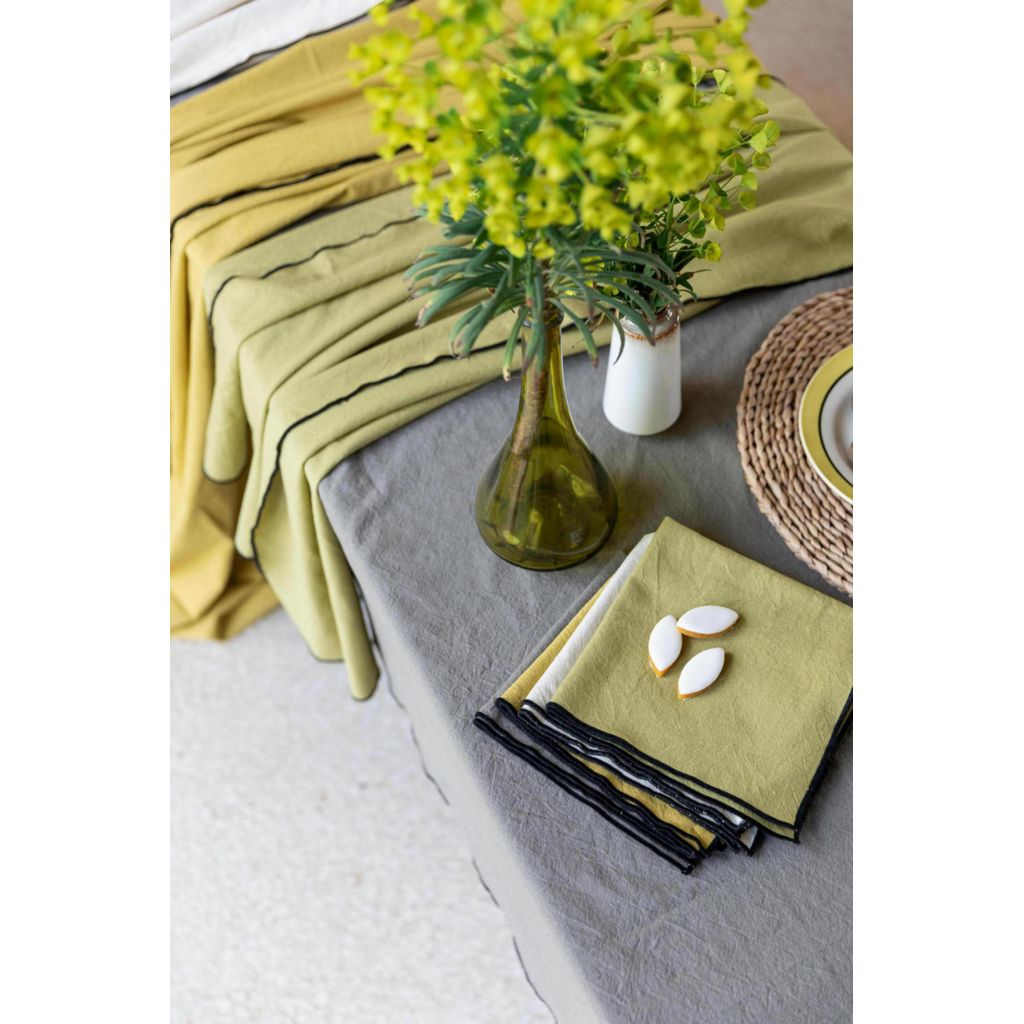 Nappe en coton recyclé Grace 140 x 250 Ficelle - Visuel 2