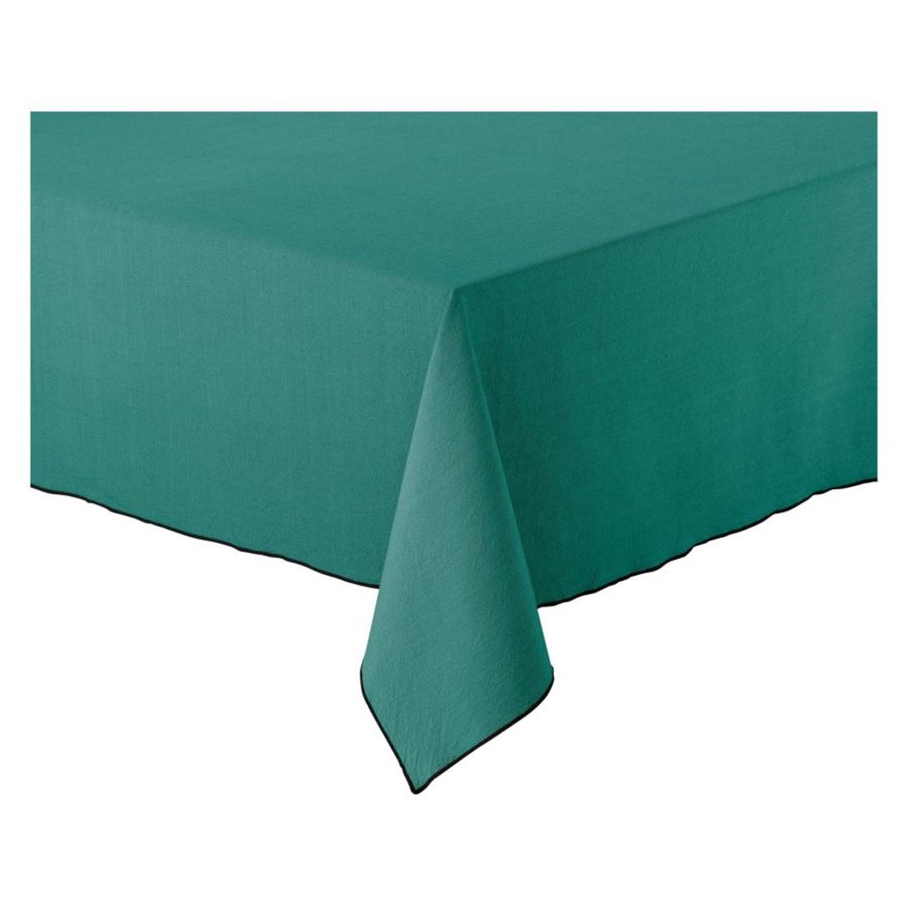 Nappe en coton recyclé Grace 140 x 250 Paon - Visuel 0