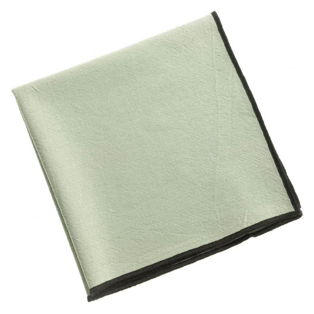 Serviette en coton recyclé Grace 40 x 40 Céladon - Visuel 0