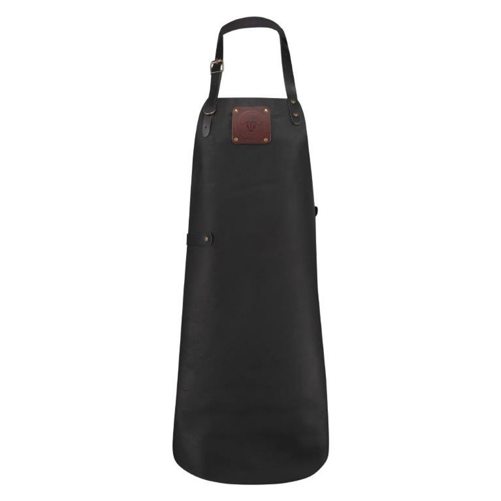 TABLIER CUIR NOIR - Visuel 1