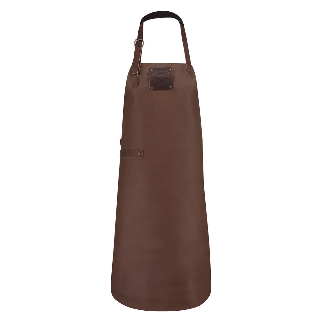 TABLIER en CUIR MARRON - Visuel 1