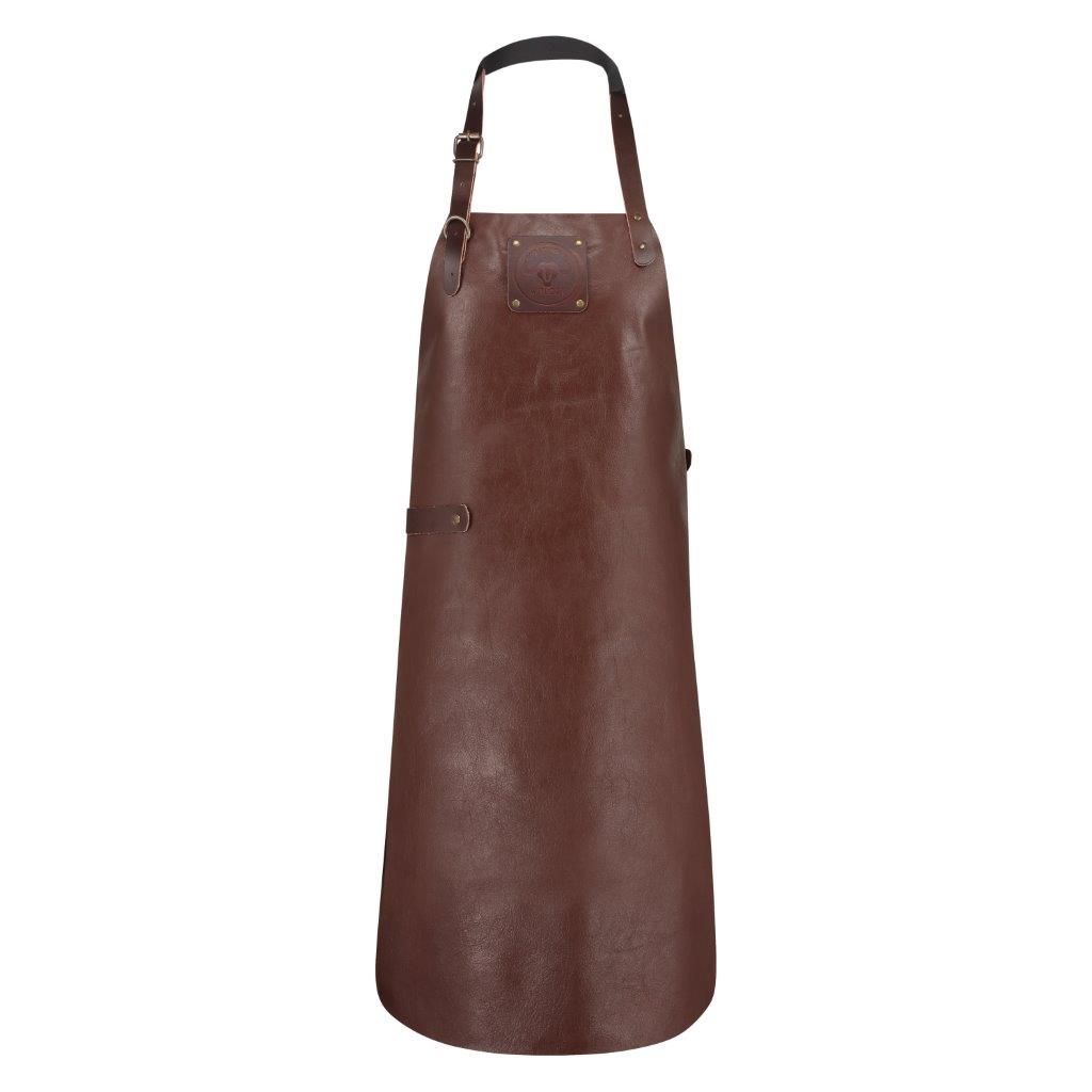 TABLIER en cuir FULL GRAIN CHOCOLAT - Visuel 1