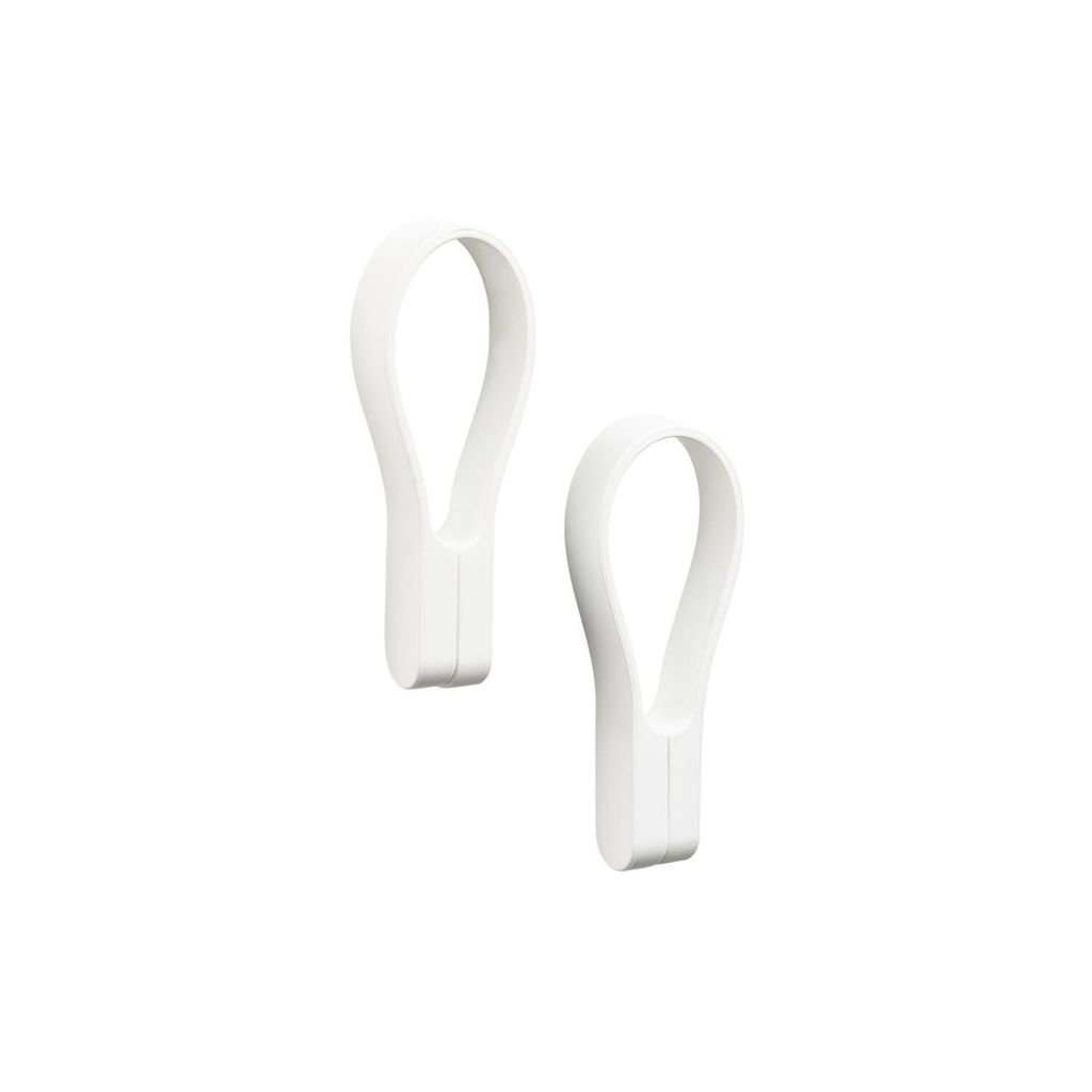 Set de 2 porte-torchons aimantés en silicone boucle Loop blanc - Visuel 0