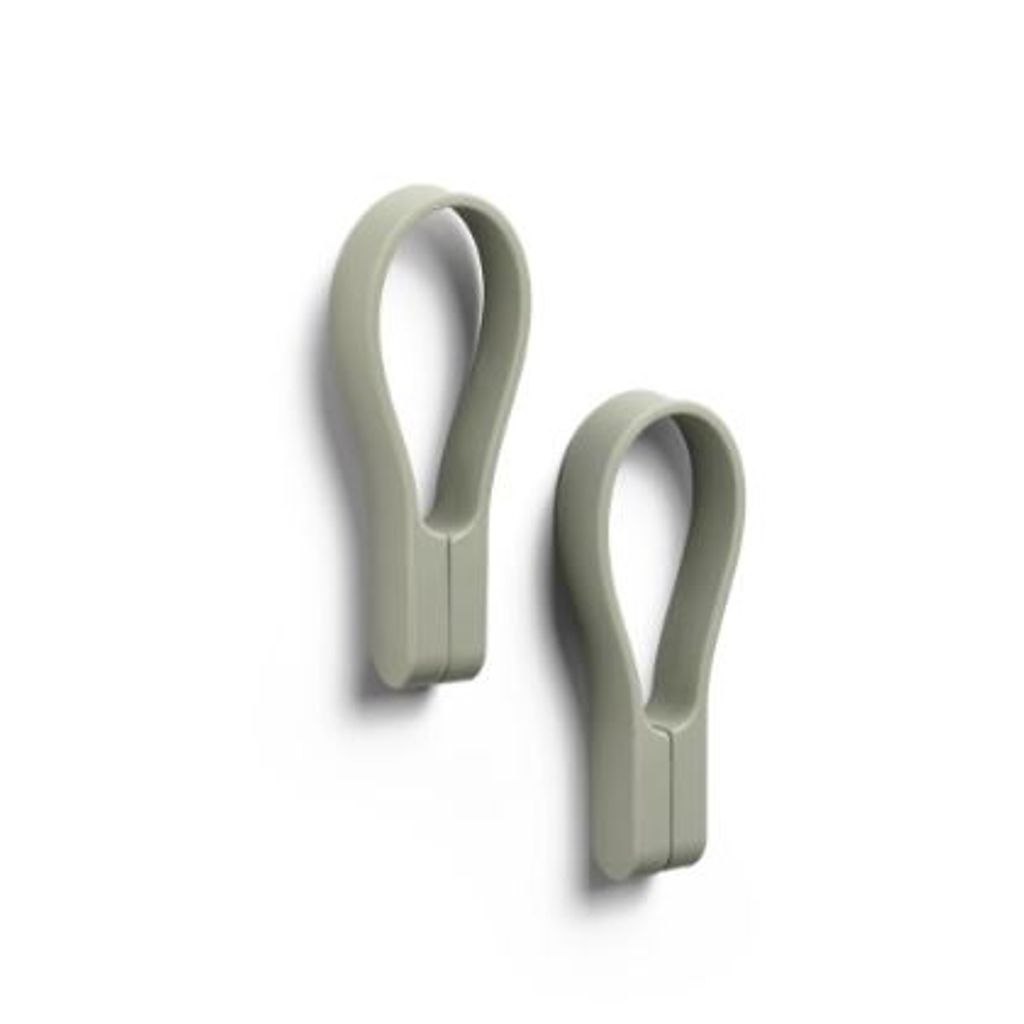 Set de 2 porte-torchons aimantés en silicone boucle Loop vert clair - Visuel 0